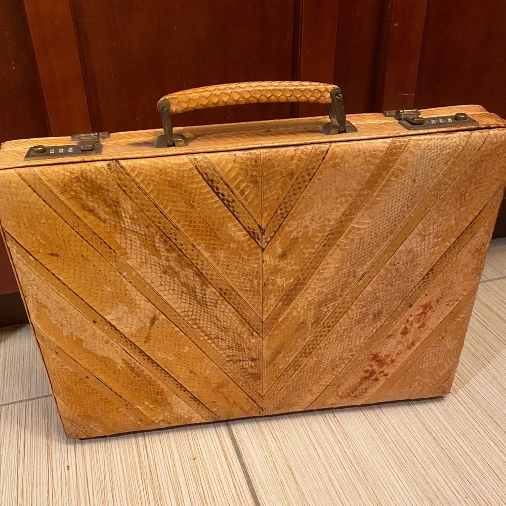 Custom Rare Snake Skin Hard Case Briefcase